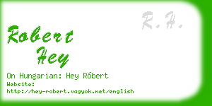 robert hey business card