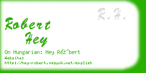 robert hey business card